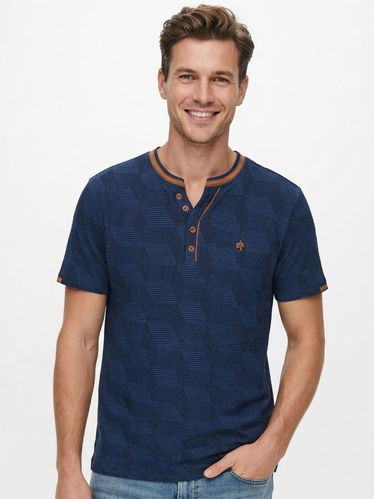 Mens Henley Neck T-Shirts