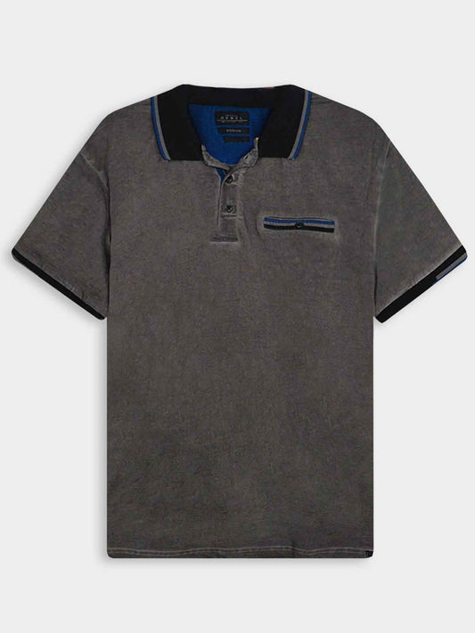 Mens Garment Dyed Stretch Polo