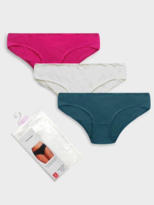 Ladies 3pc pack Stretch Hipsters