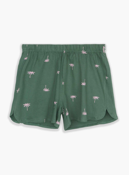 Ladies Coral AOP Lounge Shorts
