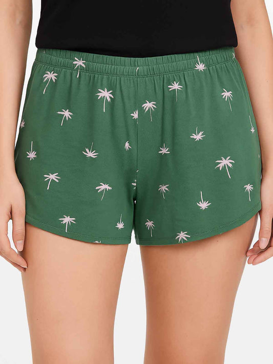 Ladies Coral AOP Lounge Shorts