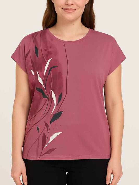 Ladies Magyar Sleeve Printed Top