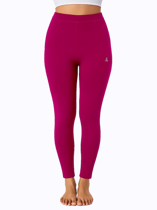 Ladies Ankle Fit Dark Pink Leggings