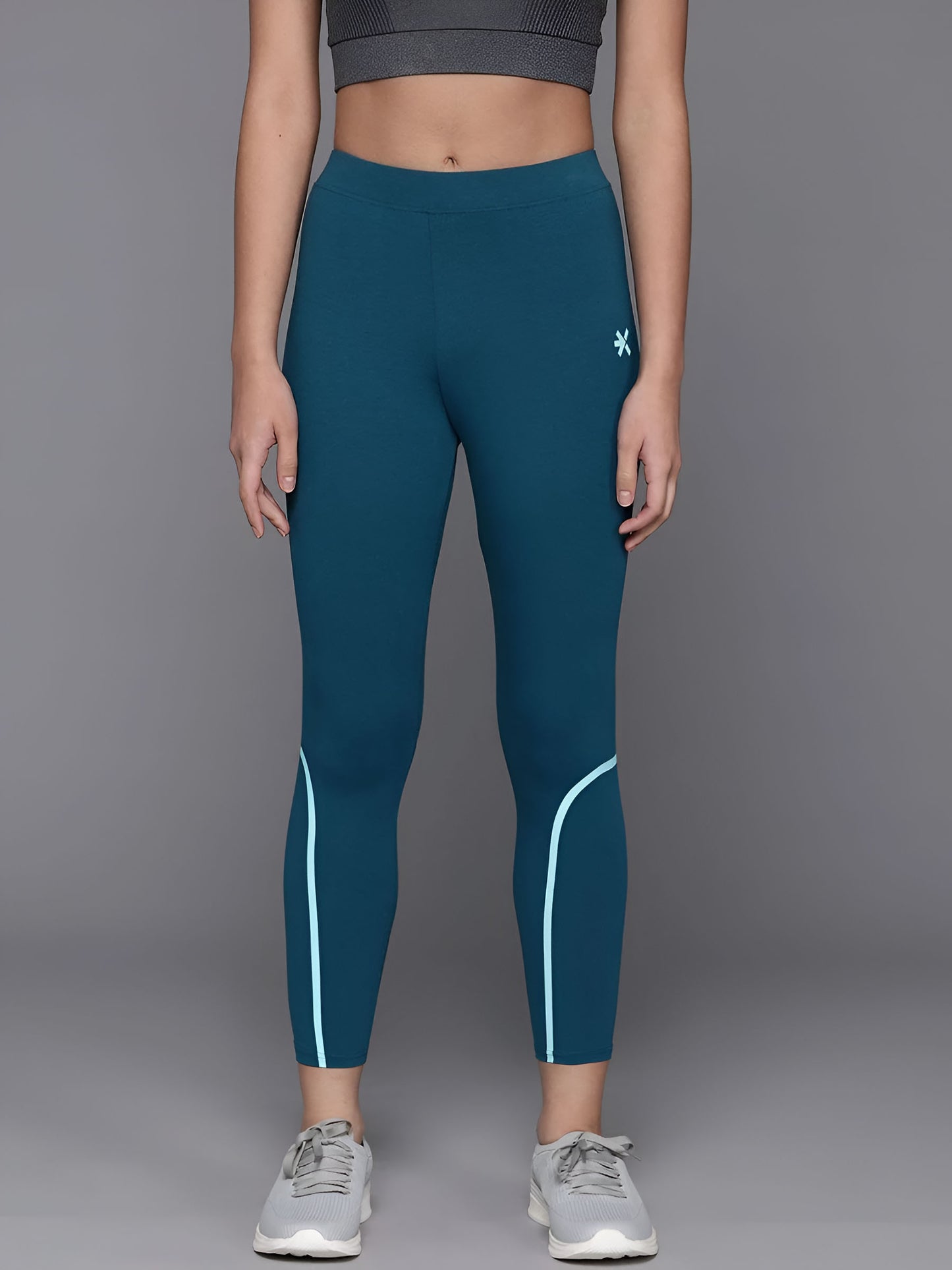Ladies Stretch Active Teal Blue Leggings