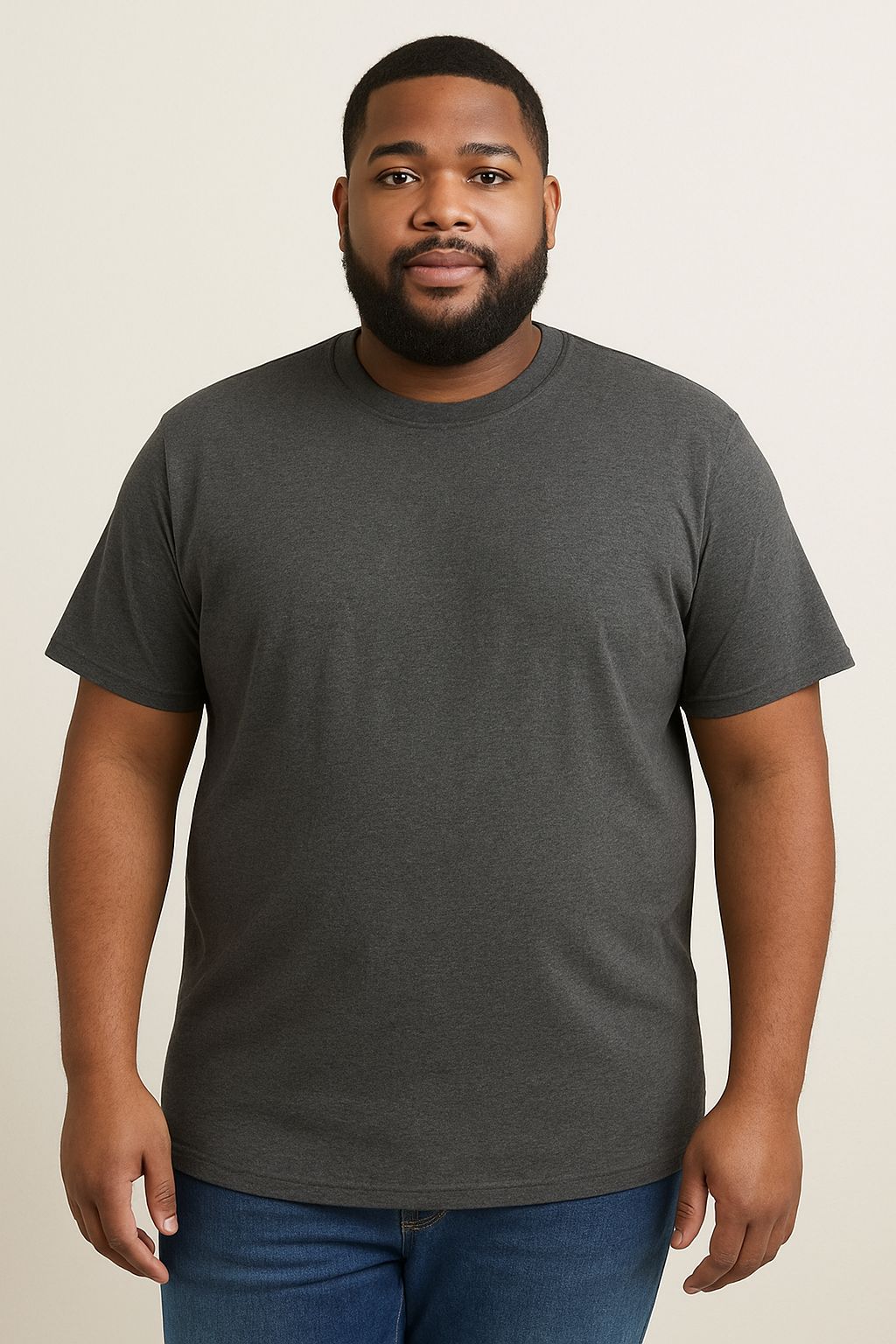 Mens Plus Sizes Crew Neck T shirt