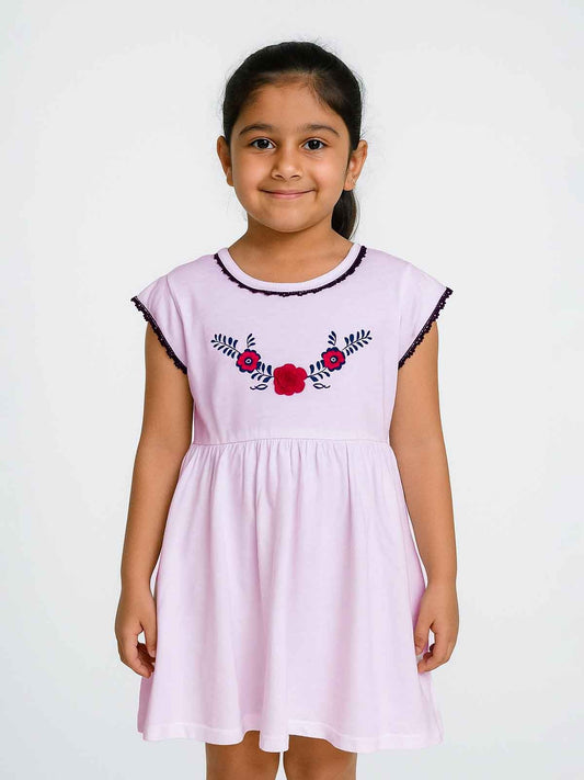 Girls Printed Knit Dress