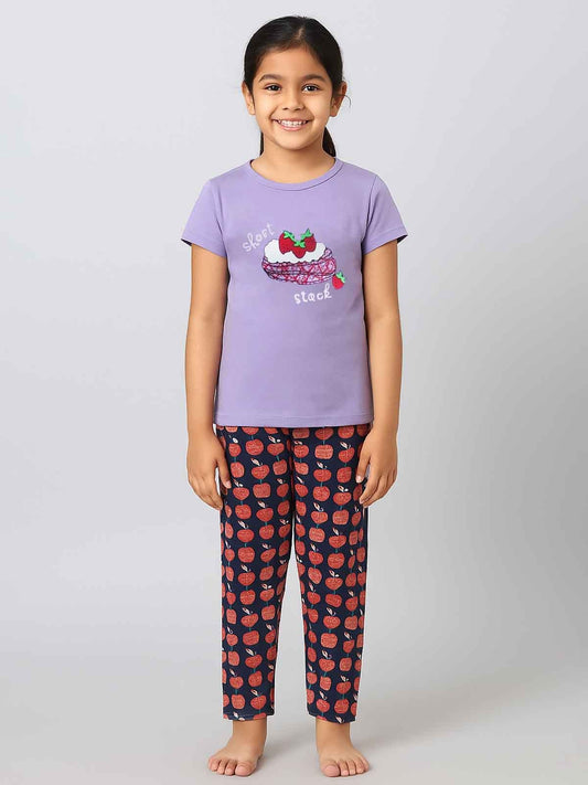 Girls Lilac Pyjama Set