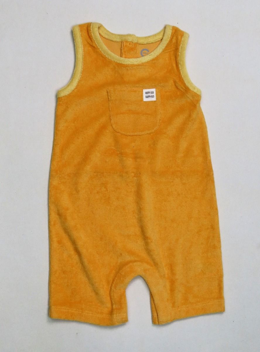 Mini Baby Sleeveless Terry Playsuit Orange