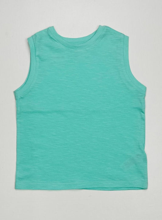 TEX Baby Sleeveless Slub Knit T Shirt Ice Blue