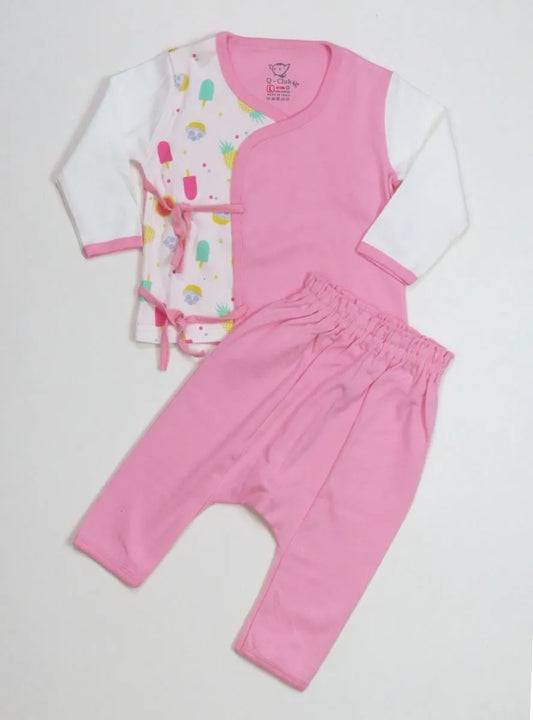 Q-Club Baby Girls Printed Pyjama Set