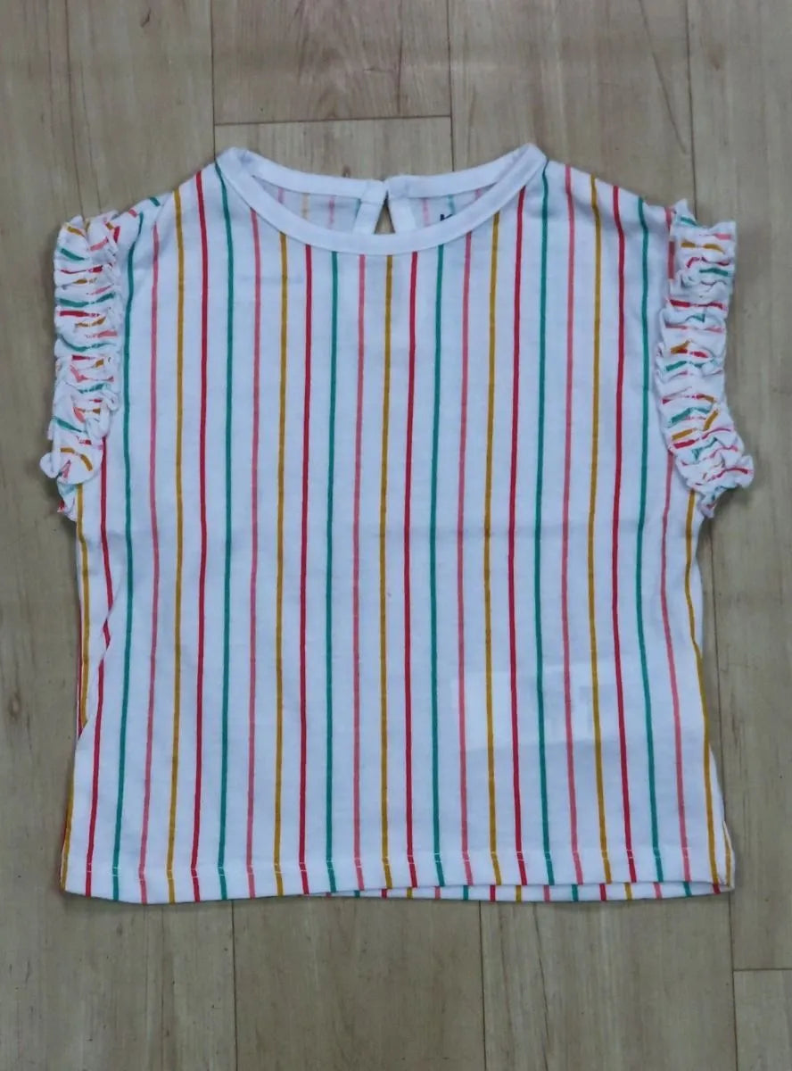 Baby Girls Printed T Shirt Multi Striped