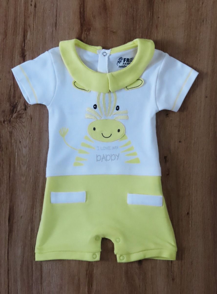 Baby Boys Playsuit White / Yellow