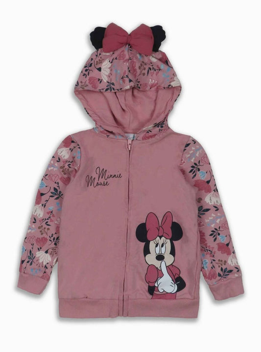 Girls Hooded Full Zipper Sweatshirt