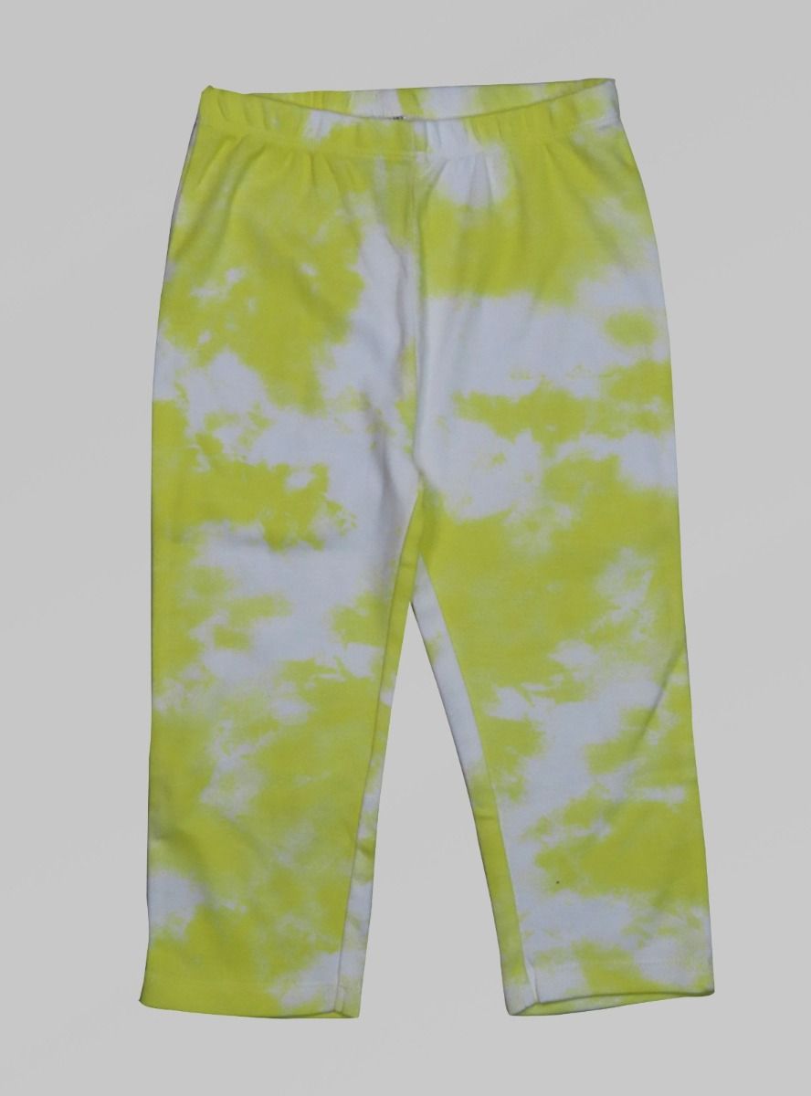 Girls Printed Stretch Legging Yellow