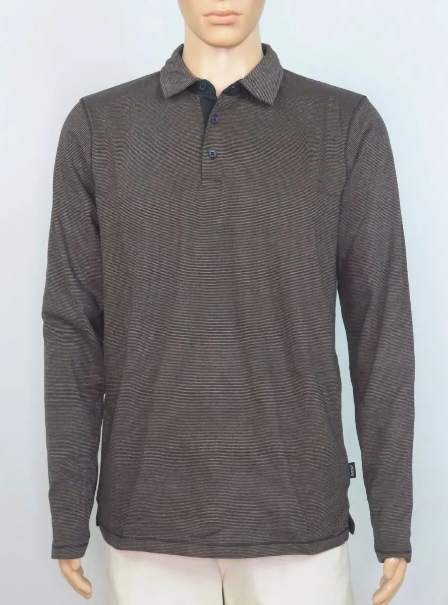 Mens Long Sleeve Winter Polo | Brown