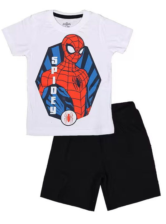 Boys Shorty Set White / Black