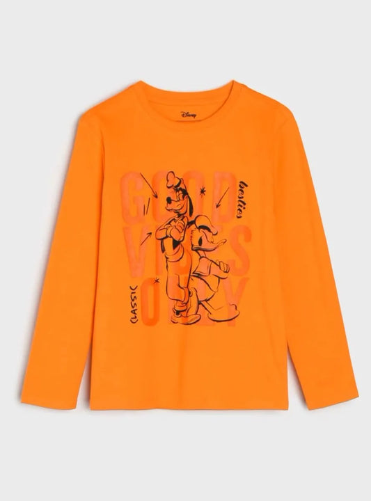 Boys Long Sleeve T Shirt Orange