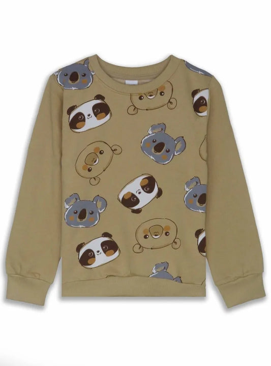 Boys Pullover Sweatshirt | Beige