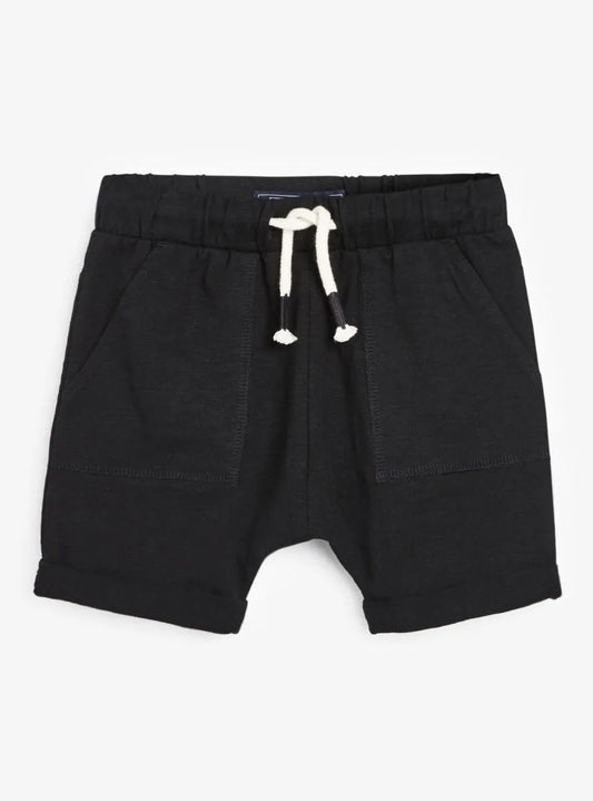 Boys Slub Knit Shorts Black