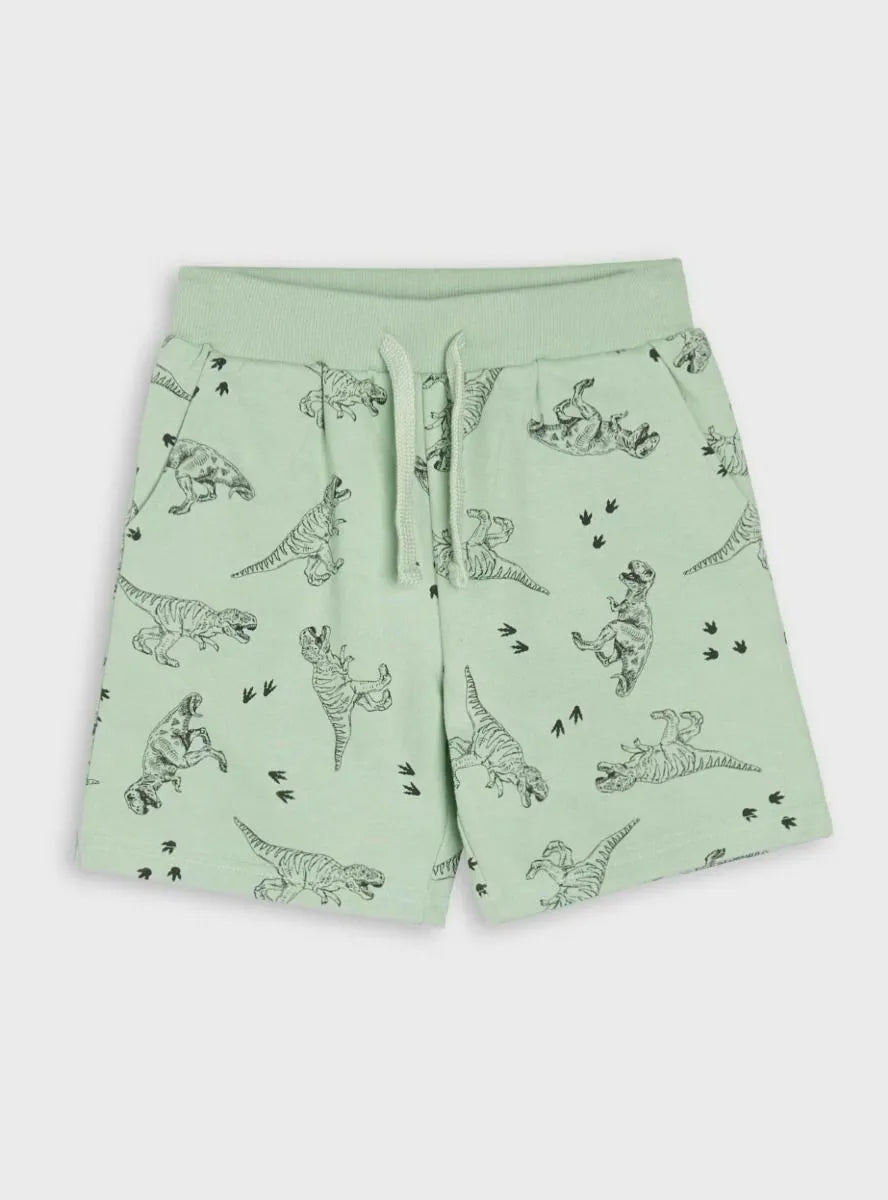 Boys French Terry Green Aop Shorts