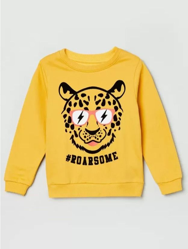 Boys Yellow Pullover Sweatshirt