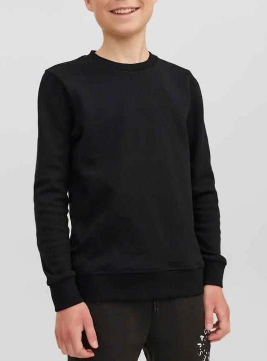 Boys Black Pullover Fleece Sweatshirt