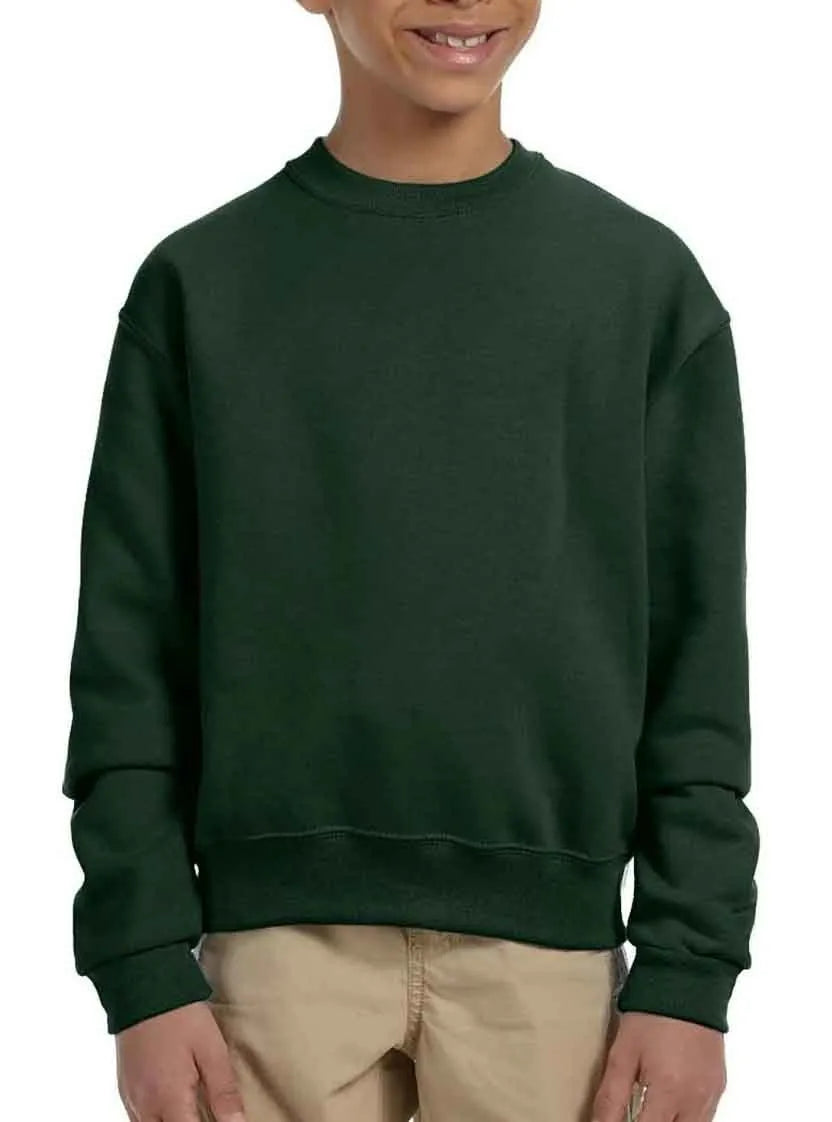 Boys Green Pullover Fleece Sweatshirt