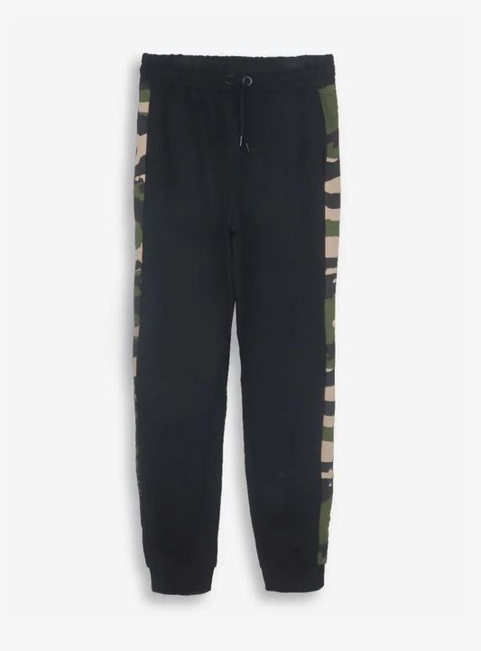 Boys Fleece Black Joggers