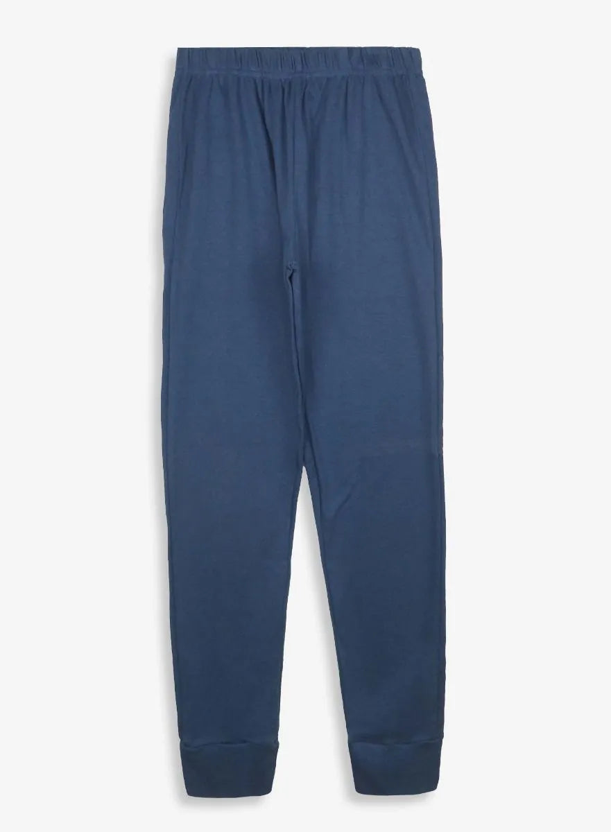 Boys Interlock Winter Navy Pyjama Sets