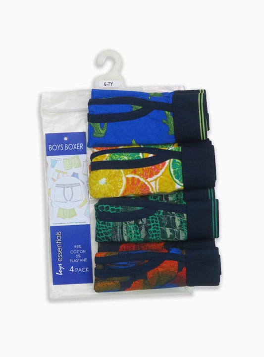 Boys Stertch Boxer Shorts Assorted Colours