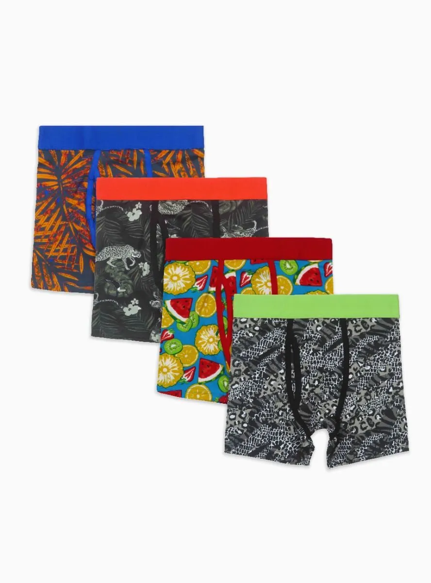 Boys Stertch Boxer Shorts Assorted Colours