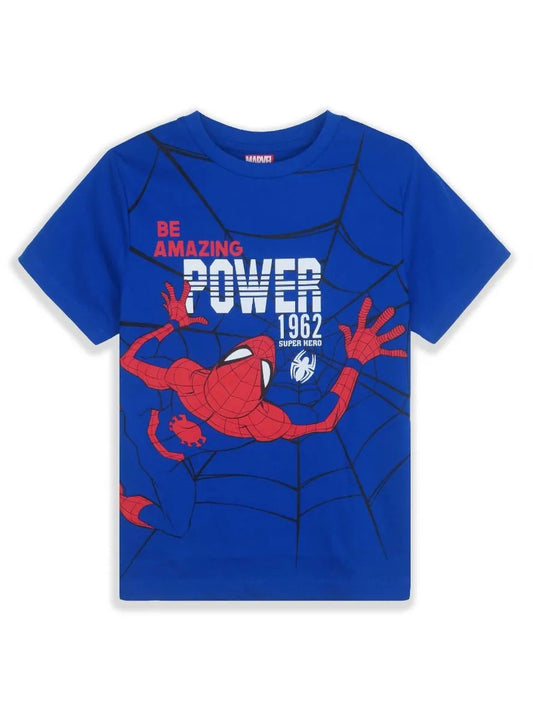 Boys Royal Blue Printed  T-Shirt