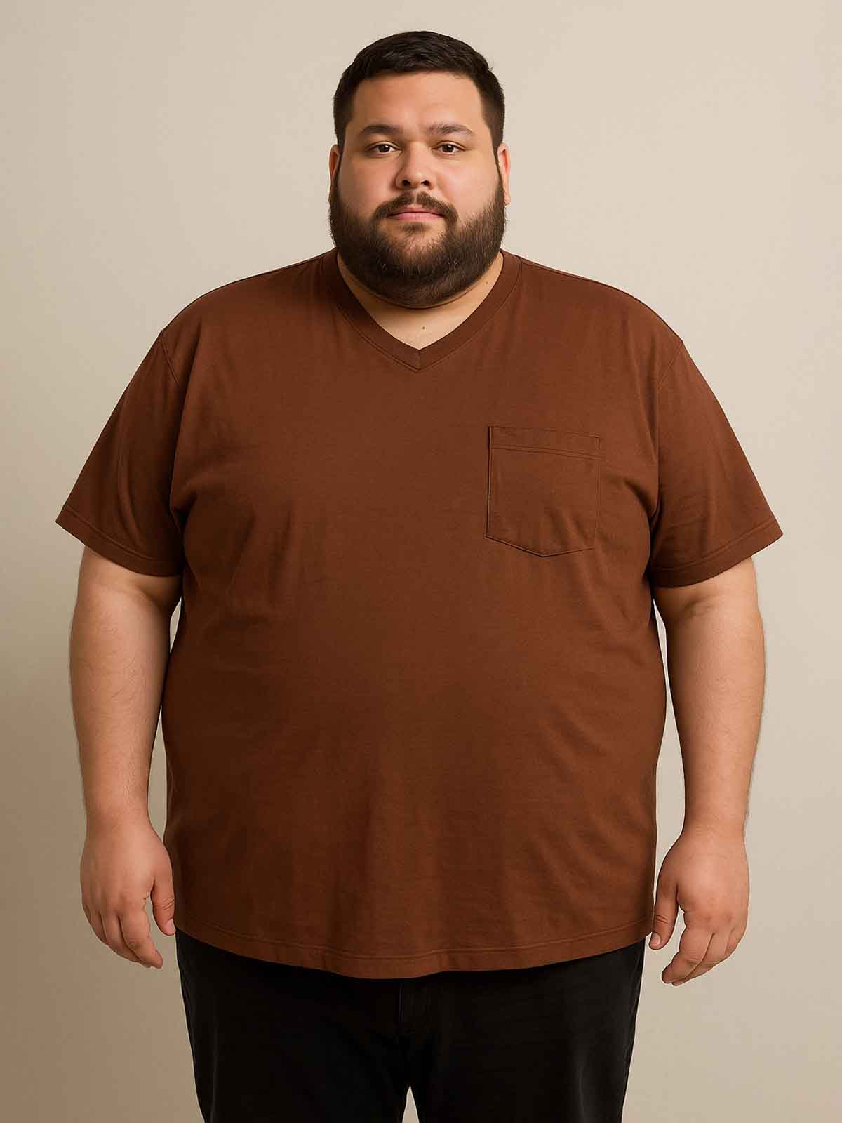Mens Plus Sizes V Neck T shirts