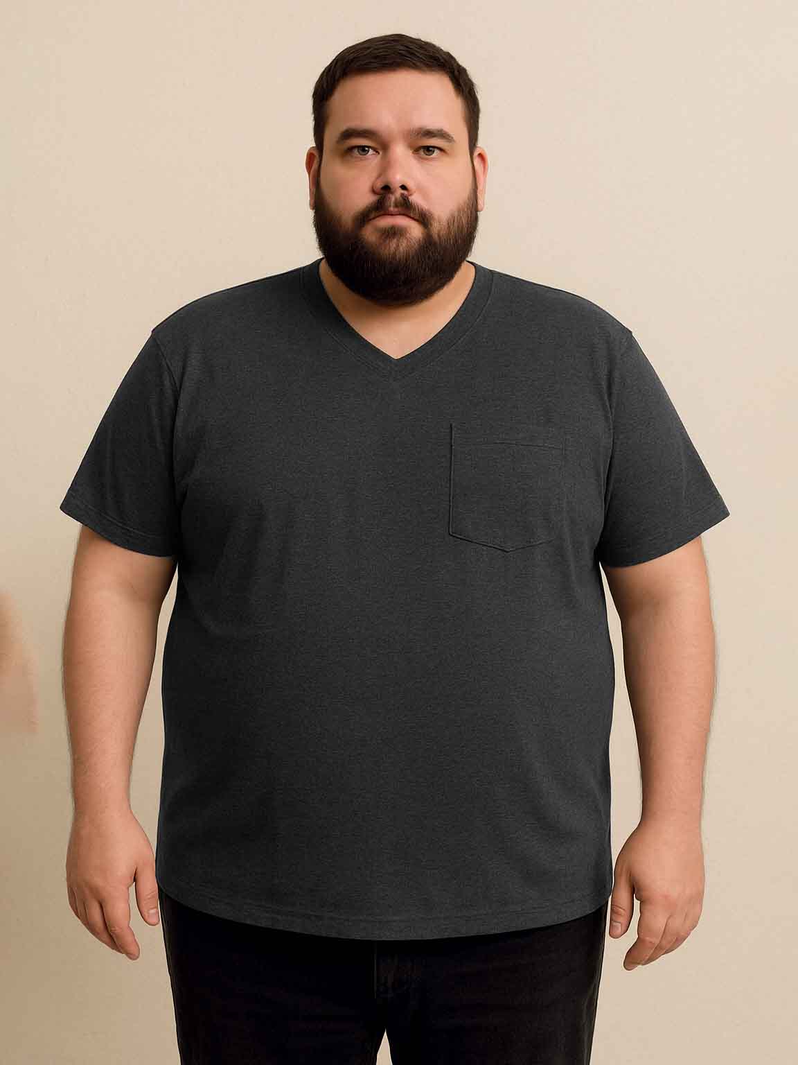 Mens Plus Sizes V Neck T shirts