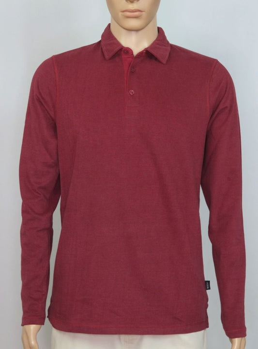 Mens Long Sleeve Winter Polo | Brown