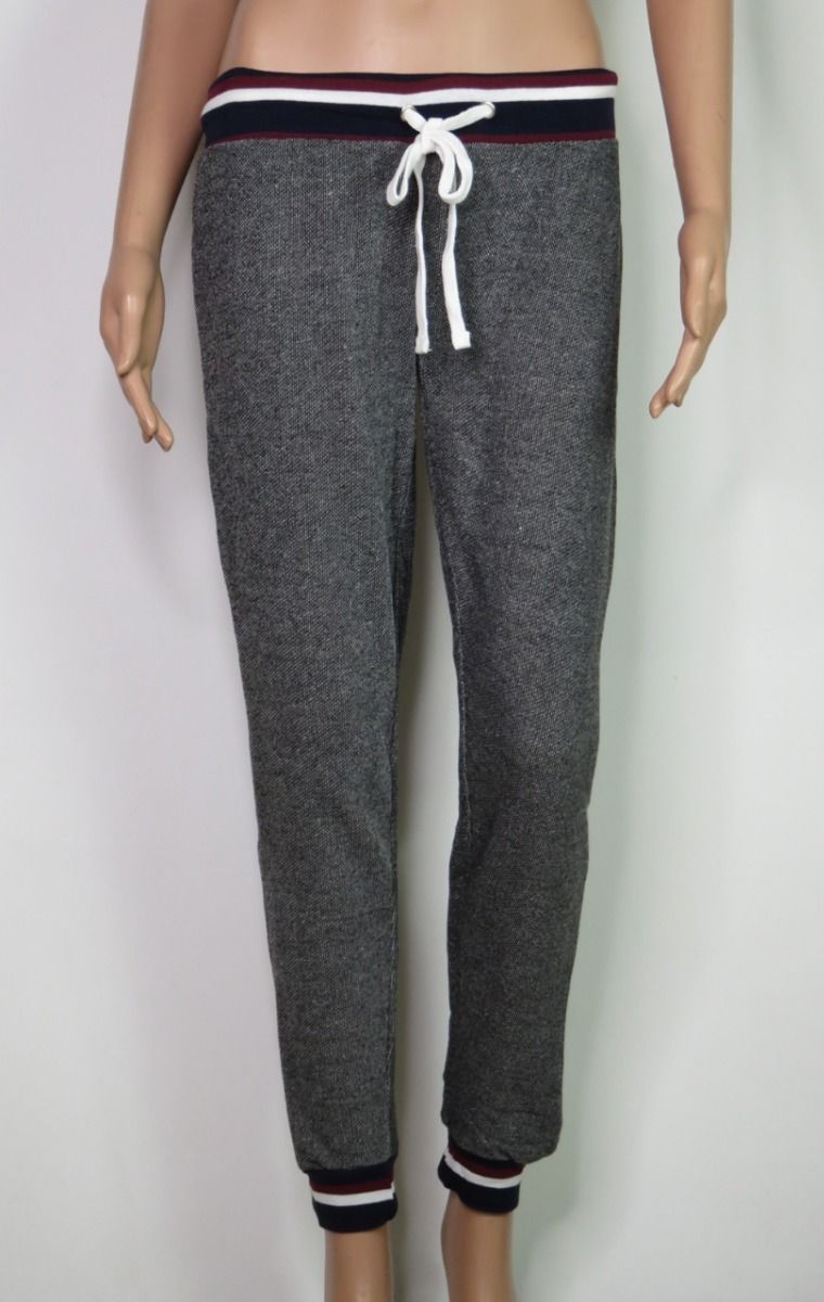 Ladies Junior French Terry Joggers Charcoal Melange