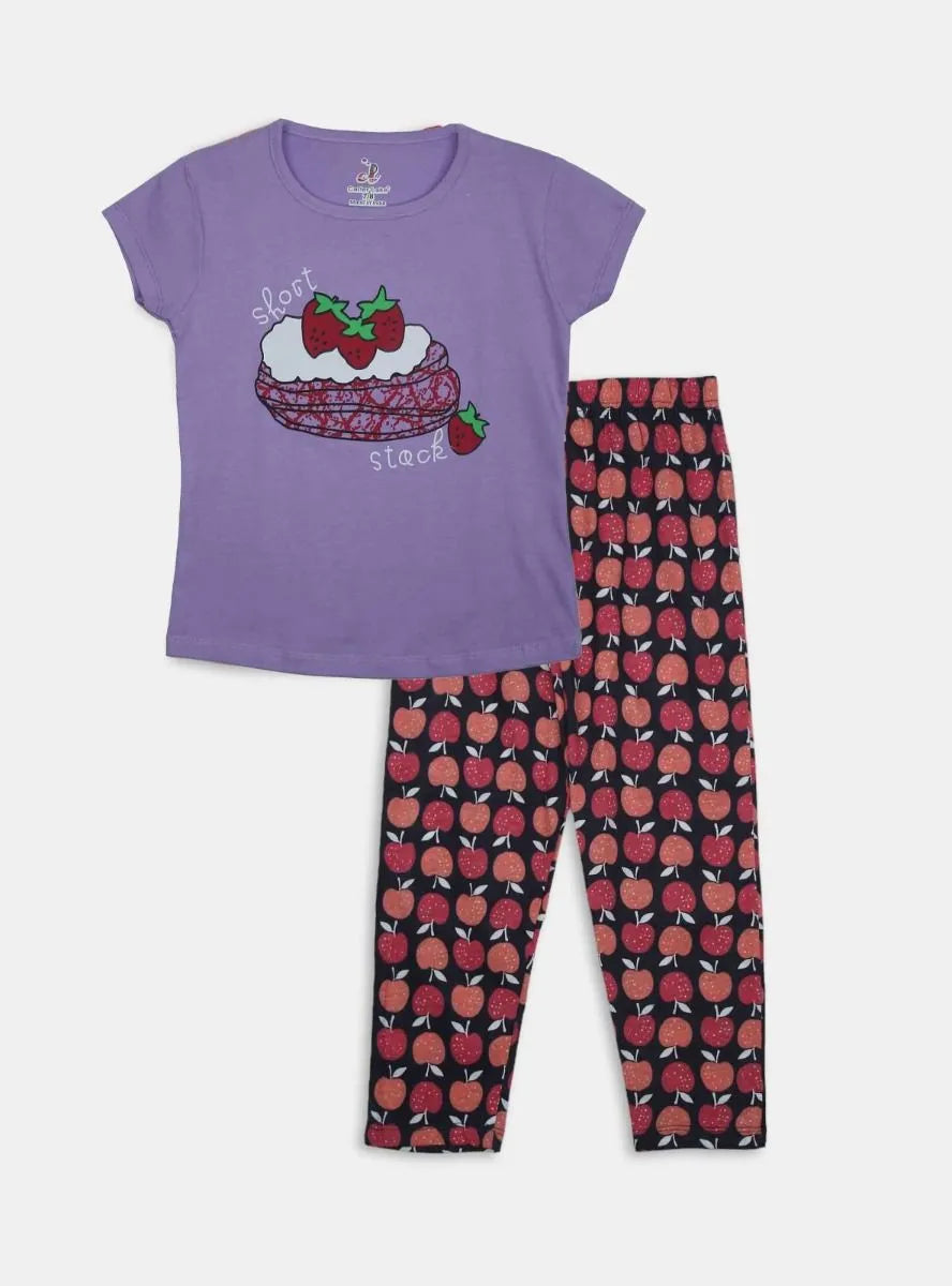 Girls Lilac Pyjama Set