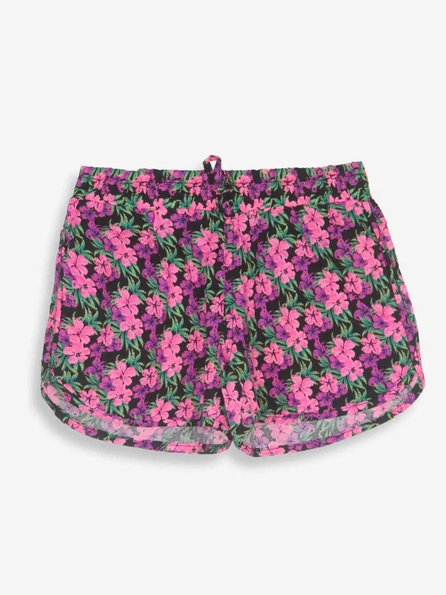 Girls Floral Aop Viscose Woven Shorts