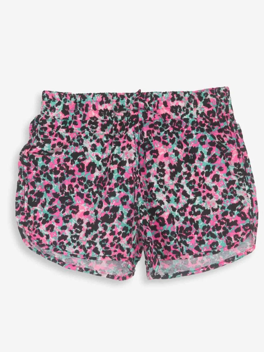 Girls Animal Aop Viscose Woven Shorts