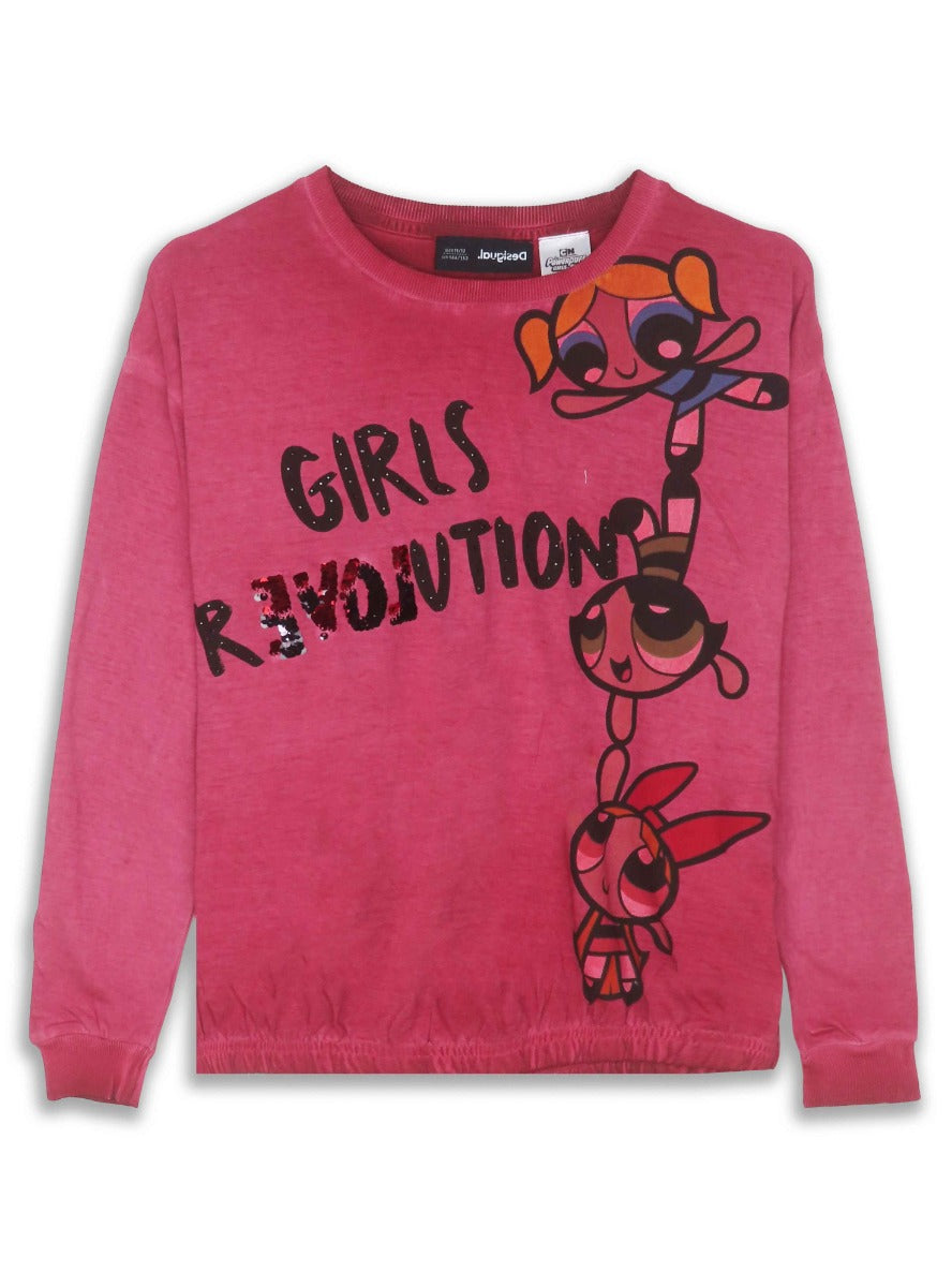 Powerpuff Girls Dyed Long Sleeve T Shirt