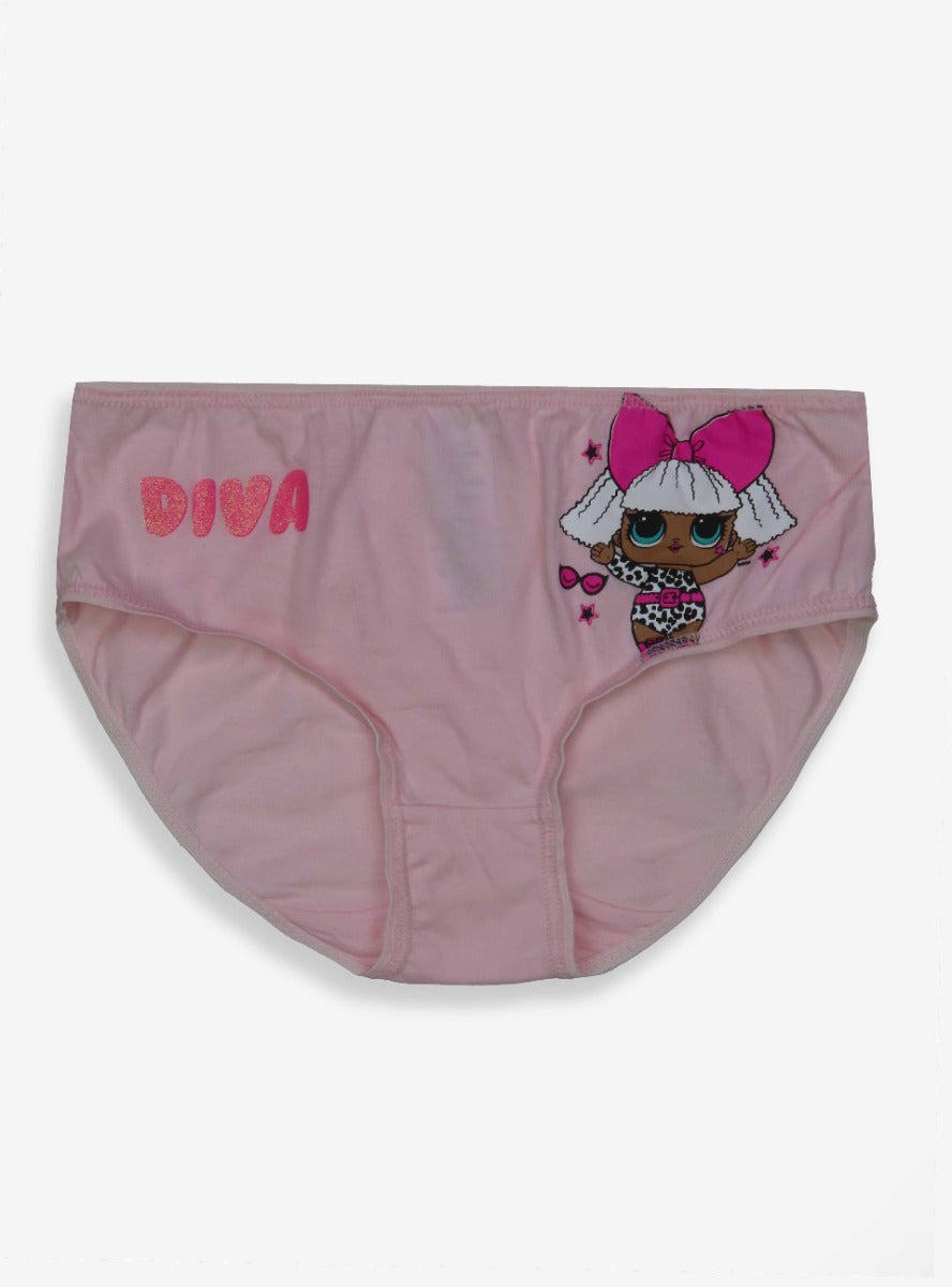 Printed Girls 5 Pack Briefs