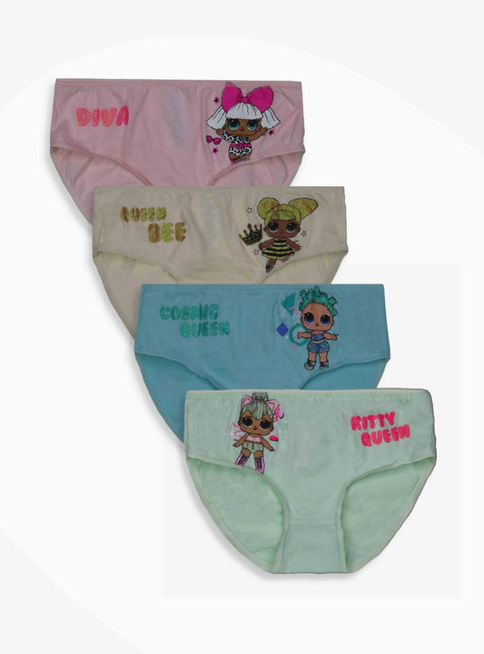 Printed Girls 5 Pack Briefs