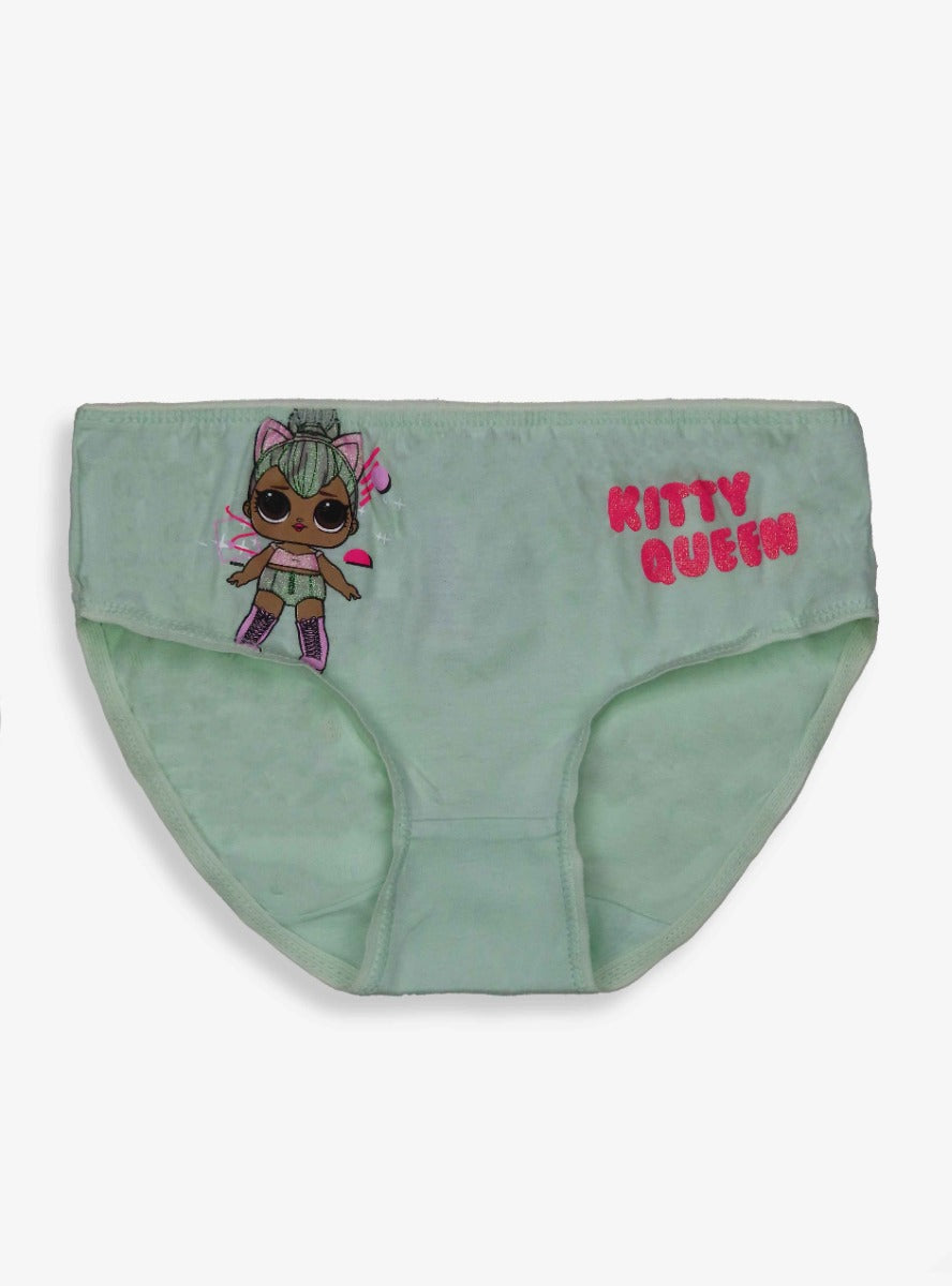 Printed Girls 5 Pack Briefs