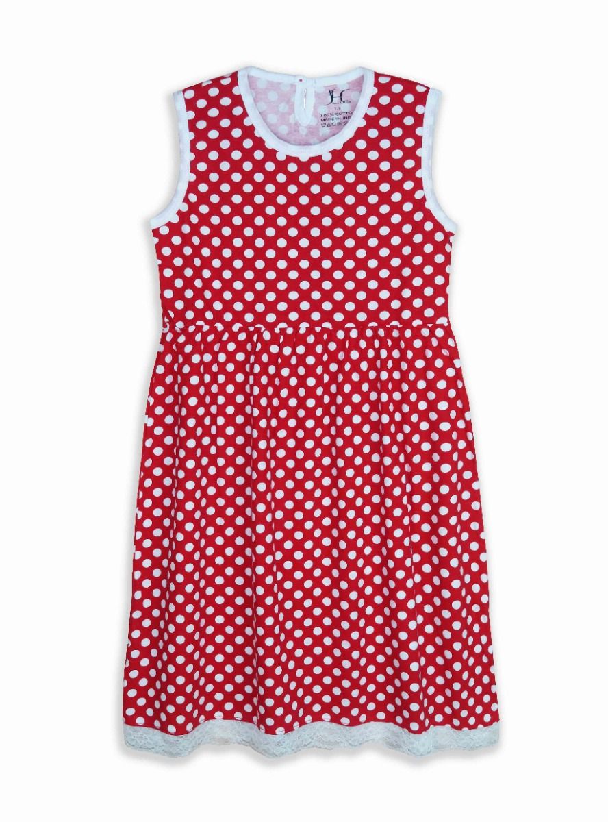 Girls Red Dot Dress