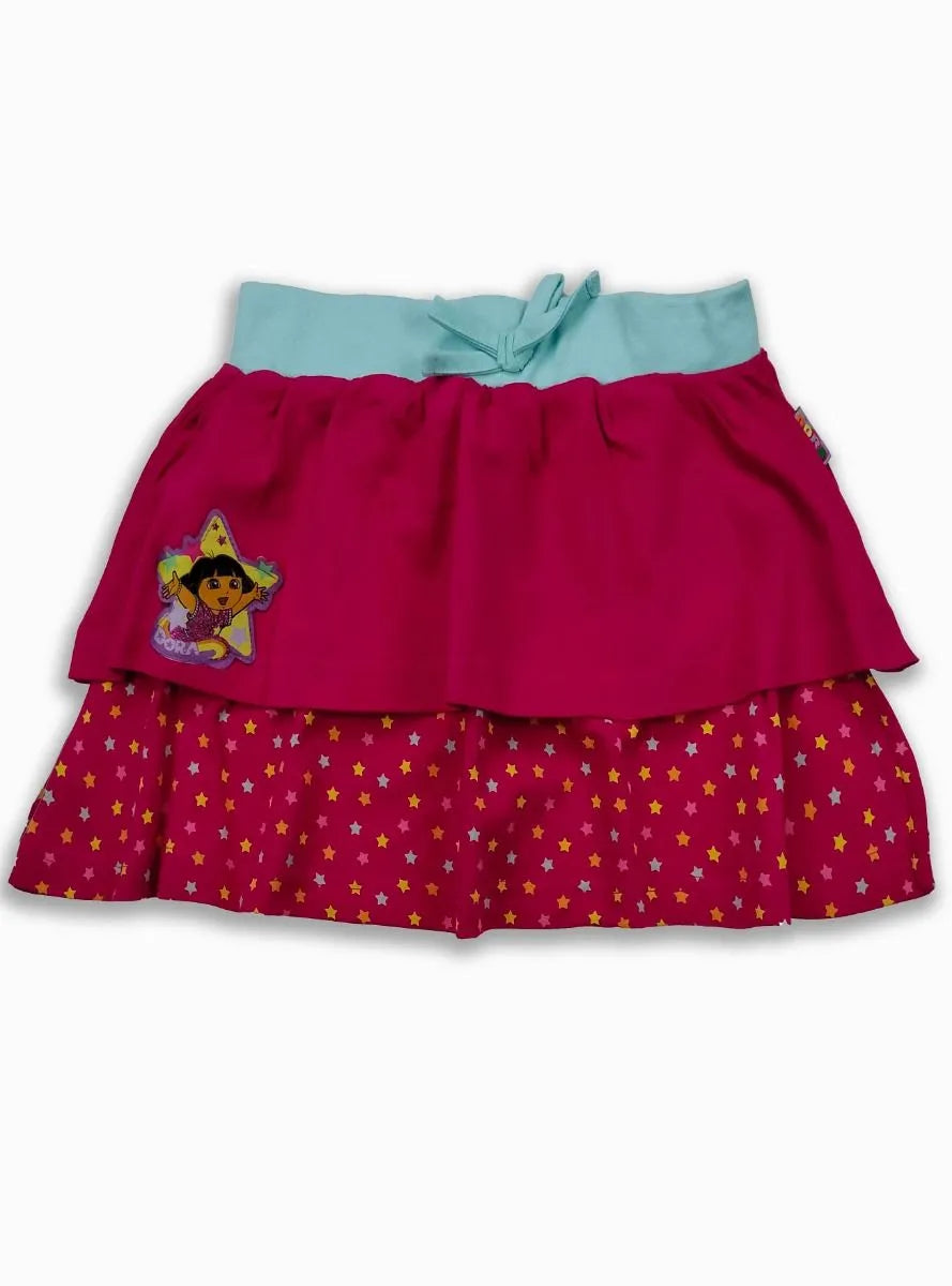 DORA Girls Printed Skirt Set | Blue