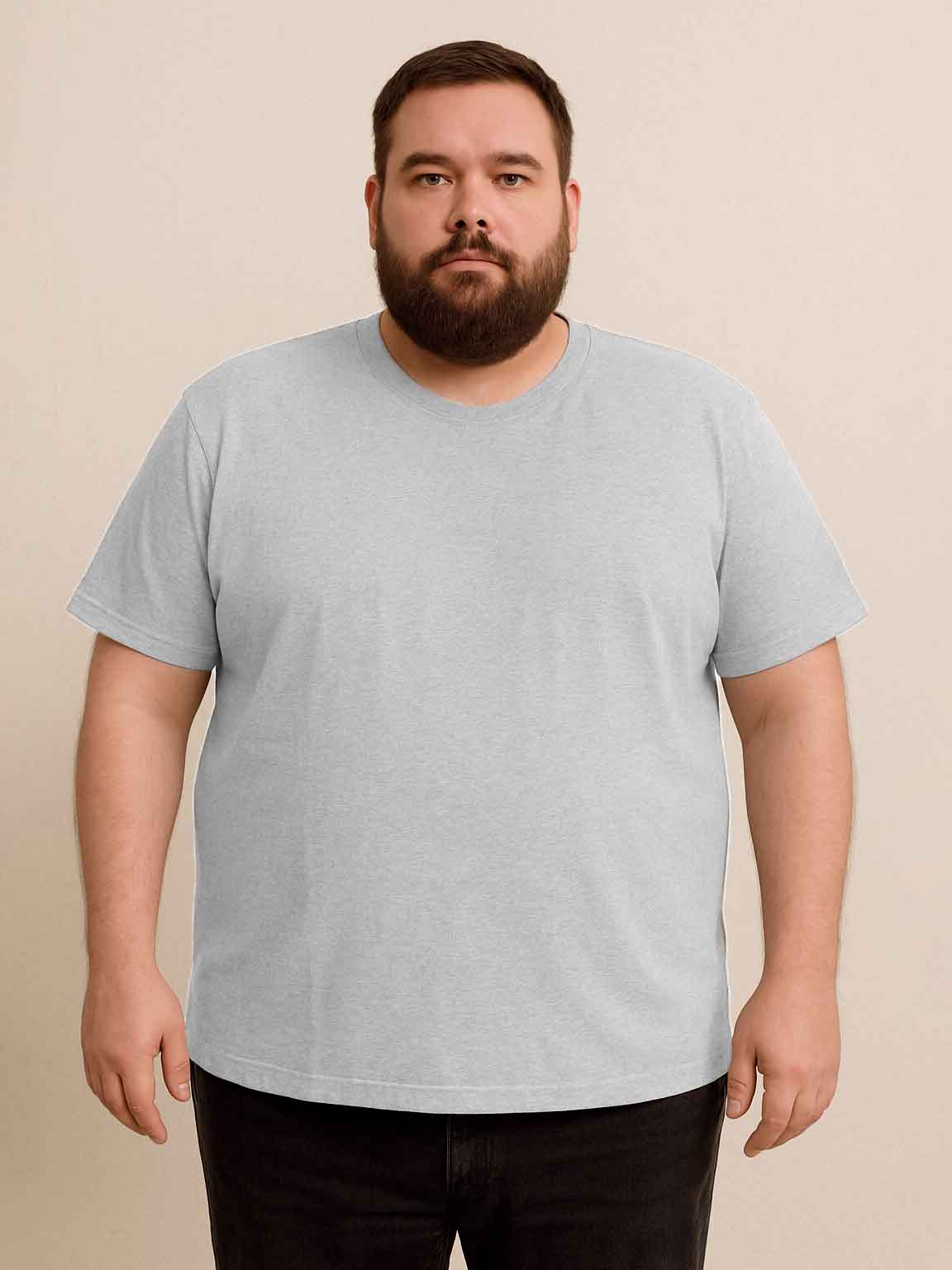 Mens Plus Sizes Crew Neck T shirt