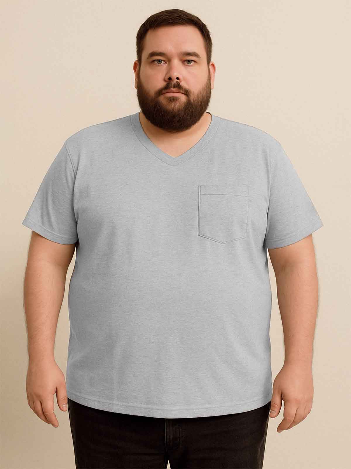 Mens Plus Sizes V Neck T shirts