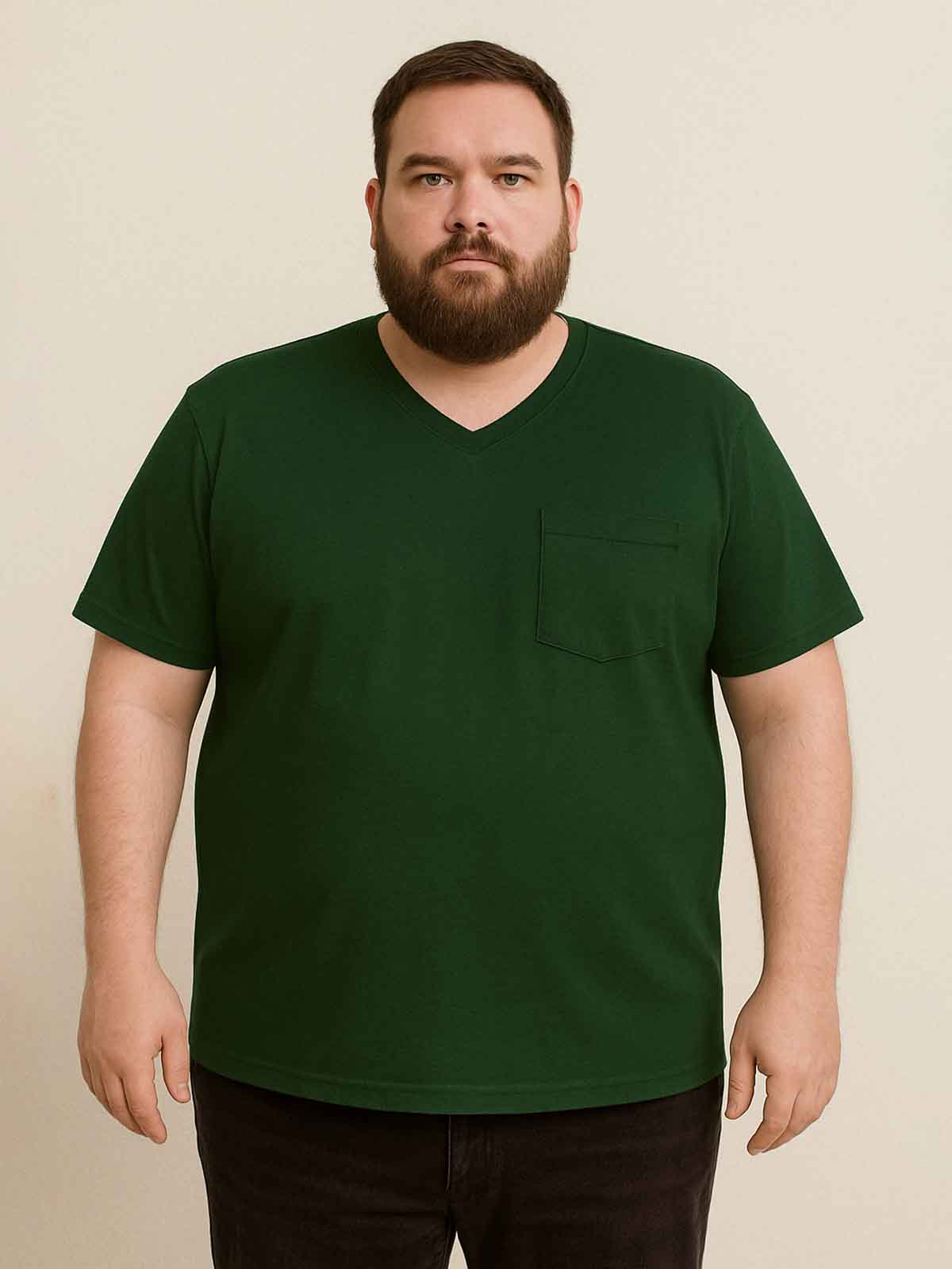 Mens Plus Sizes V Neck T shirts