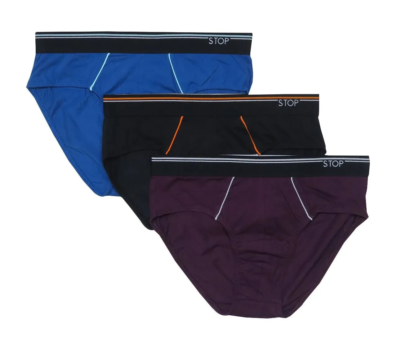 Mens 3 Pack Outer Elastic Briefs