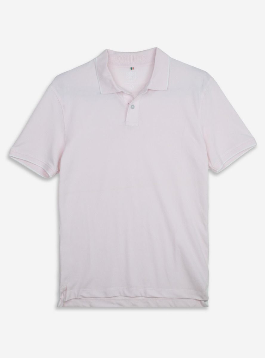 Mens Short Sleeve Pink Polo